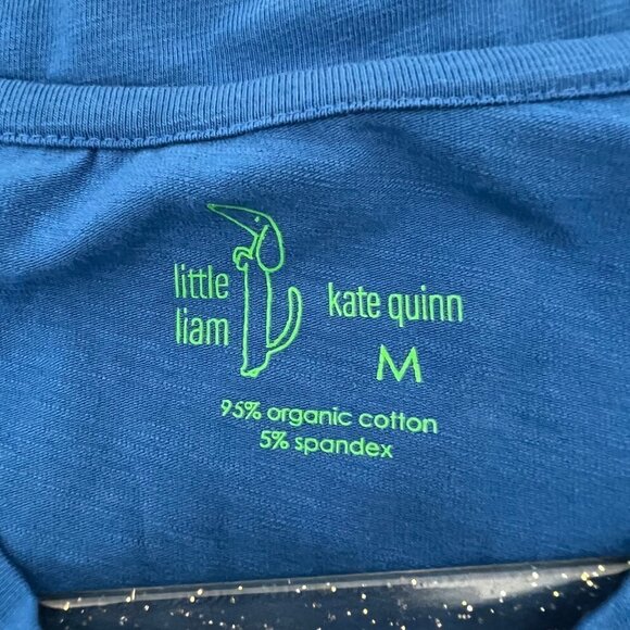 Kate Quinn Little Liam Royal Blue Organic Cotton Short Sleeve Boxy Top Tee - Picture 4 of 6